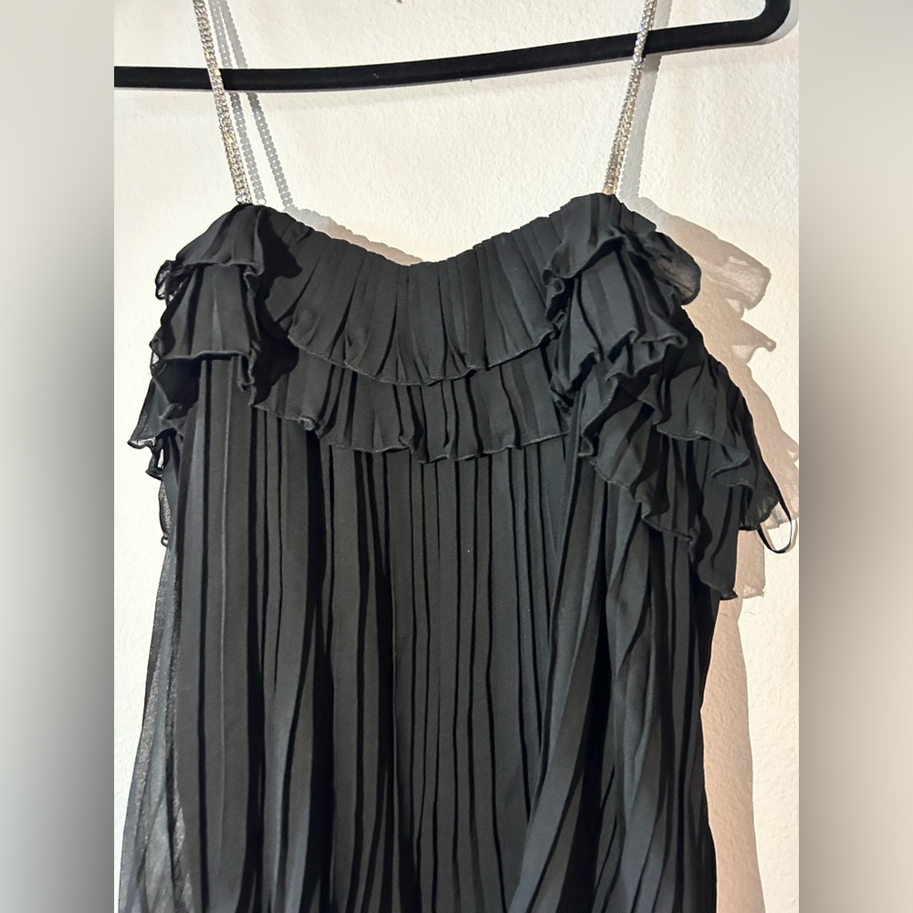 Zara black shimery sleeveless top Size: L.